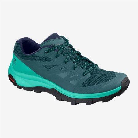 Salomon OUTline W Womens Hiking Shoes Green UK OGHM